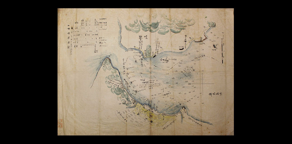 鹿児島湾・薩英戦争図